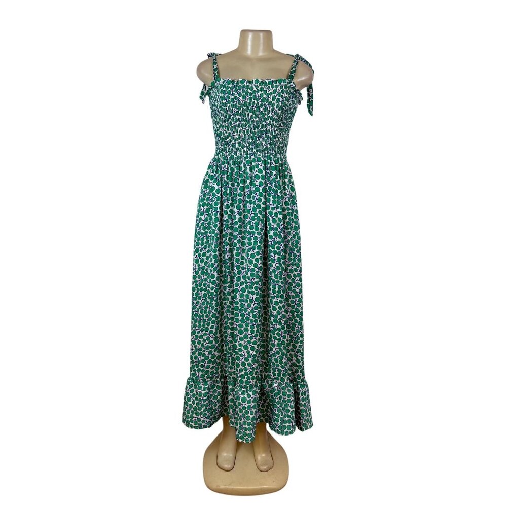 Summersalt Women's Green Polka Dot Sleeveless Maxi Dress Sz M - New
